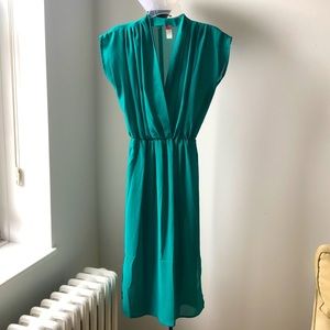 Vintage sheer jewel green dress